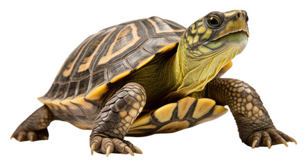 Fototapeta premium PNG Reptile tortoise animal white background.