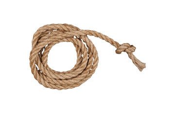 Coiled rope isolated transparent