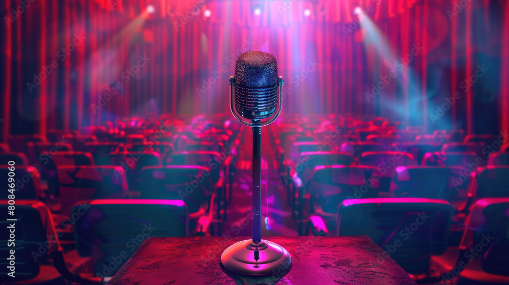 Poster Microphone in Live Performance