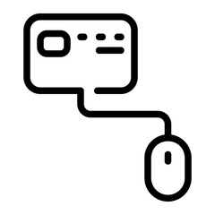 online payment line icon