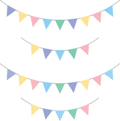 可愛いフラッグイラスト素材