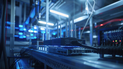 Obraz premium Industrial Plant with 5G Connectivity