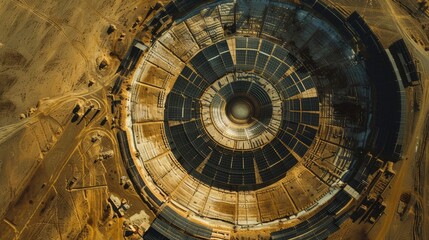 Harnessing the Sun: Aerial Photography of Concentrated Solar Thermal Plant