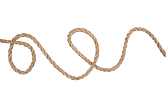 Curled rope isolated transparent