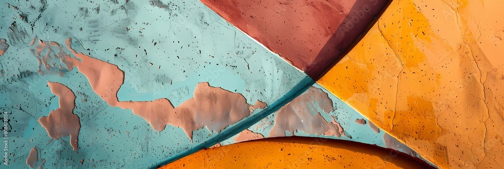 Poster abstract harmony in minimalism a colorful array of objects including a vase, a sculpture, and a pain