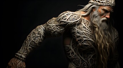 surreal abstract muscle man
