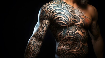 Fototapeta premium surreal abstract muscle man