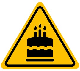 Birthday cake sign background vector