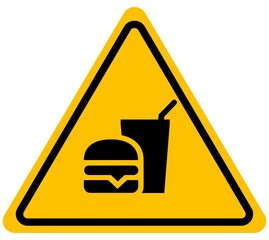 Food warning sign background vector