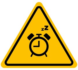 Sleeping warning sign background vector