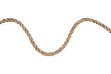 Rope in the wave form isolated transparent
