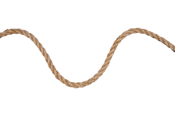 Rope in the wave form isolated transparent