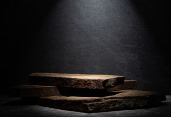 brown stones with texture for podium background