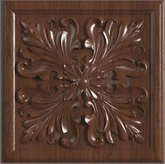 Luxury wood moalding wall design bas relief element