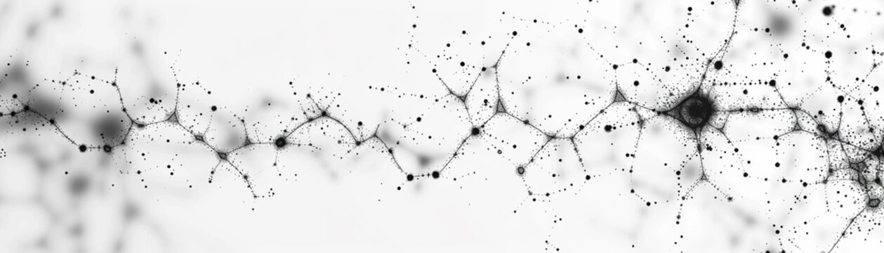A pattern in black and white, inspired by the structure of a neural network, with interconnected lines and nodes 8K , high-resolution, ultra HD,up32K HD