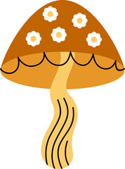 Groovy Mushroom Illustration