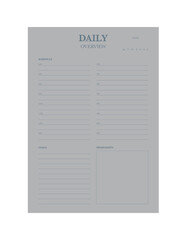 Daily Planner. Make your day more easily and happy. Vector Print template.