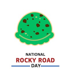 National Rocky Road Day. rocky road day banner poster design. june 2