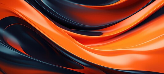 Abstract background by black and orange colour with liquid fluid texture for background, banner