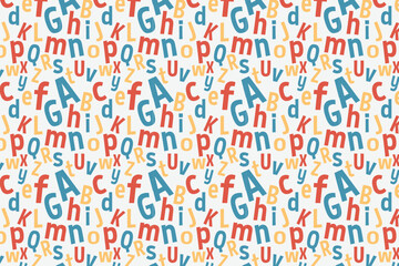 seamless pattern with letters