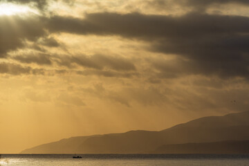 Mediterranean sunrise in Crete Greece