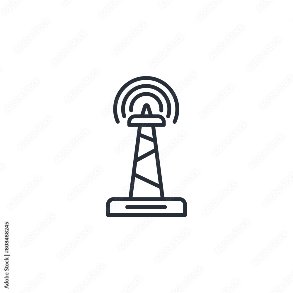 Poster broadcasting icon. vector.editable stroke.linear style sign for use web design,logo.symbol illustrat