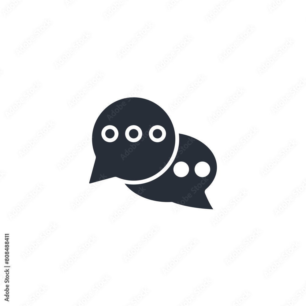 Poster conversation icon. vector.editable stroke.linear style sign for use web design,logo.symbol illustrat