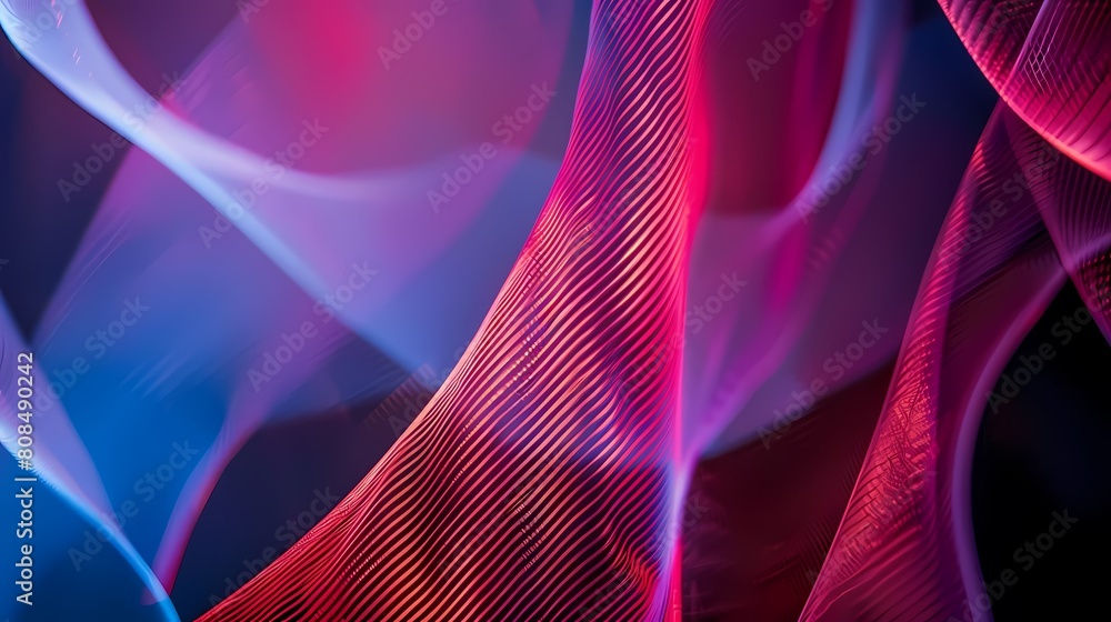Poster dynamic colored lines on a dark background