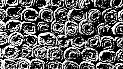 3-37. Hotel Bedroom neatly displayed towels - illustration. Vector image