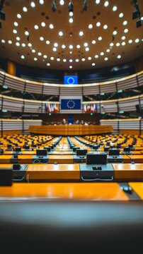 A large room with a lot of people sitting at desks