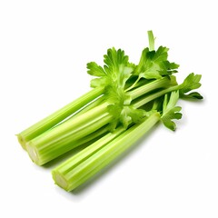 Celery vegetable on a white background, Ai Generated