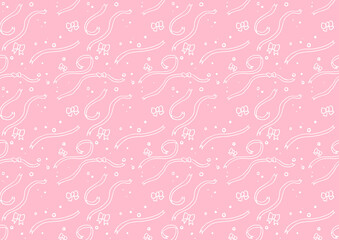 Pink Heart Vintage Wallpaper Seamless Pattern