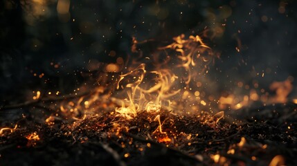 embers from a fire