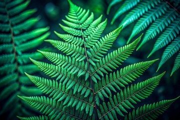  Fern leaf with dark green texture,abstrack nature background