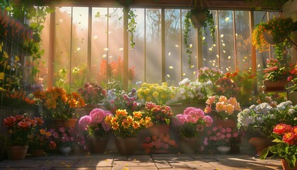 Obraz premium spring in the garden shining sunlight