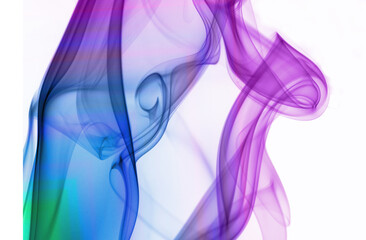 Abstract smoke, on a white background.