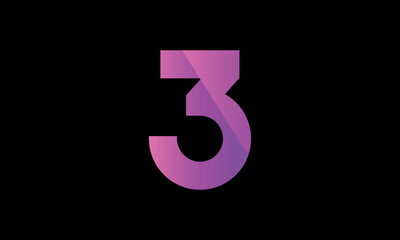 Purple Number Modern Fresh Logo