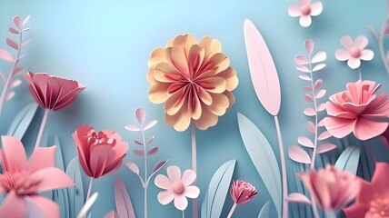 spring flowers background concept 