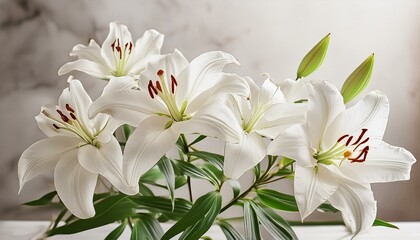 bouquet of white lilies flower, white, nature, flowers, spring, plant, lily, beauty