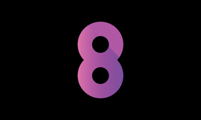 Purple Number Modern Fresh Logo