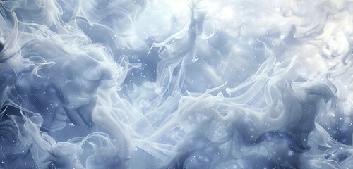 Mystical pearl mist in celestial patterns, embodying purity and transcendence.