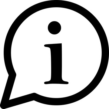 Information icon for graphic design, logo, web site, social media, mobile app, ui illustration