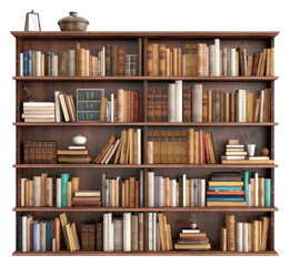 PNG Photo of book shelf bookshelf furniture bookcase.