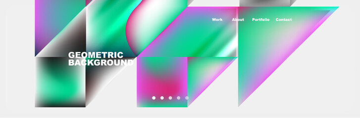 Minimal geometric web site page template design. Vector Illustration For Wallpaper, Banner, Background, Card, Book Illustration, landing page