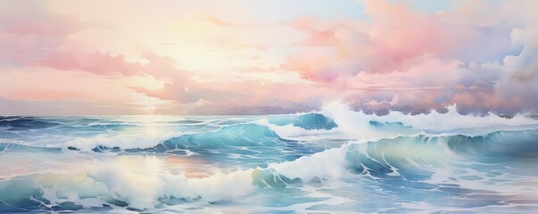 Vivid and dynamic seascape painting