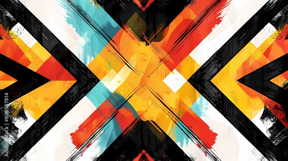 Aufkleber symmetrical abstract patterns on a isolated background