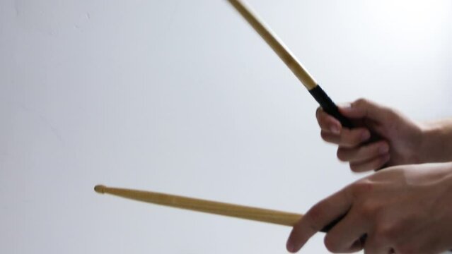 drum stick click count in against white background