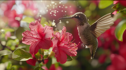 Fototapeta premium Flight of the Hummingbirds