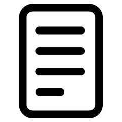 file news icon in black color and outline style 