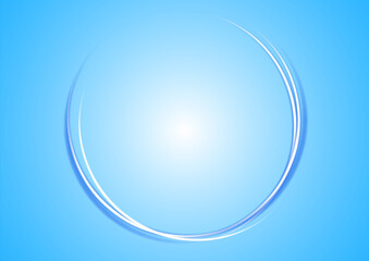 明るい青の円形ウェーブ背景